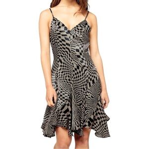 Topshop Idol Checkerboard Mini Dress